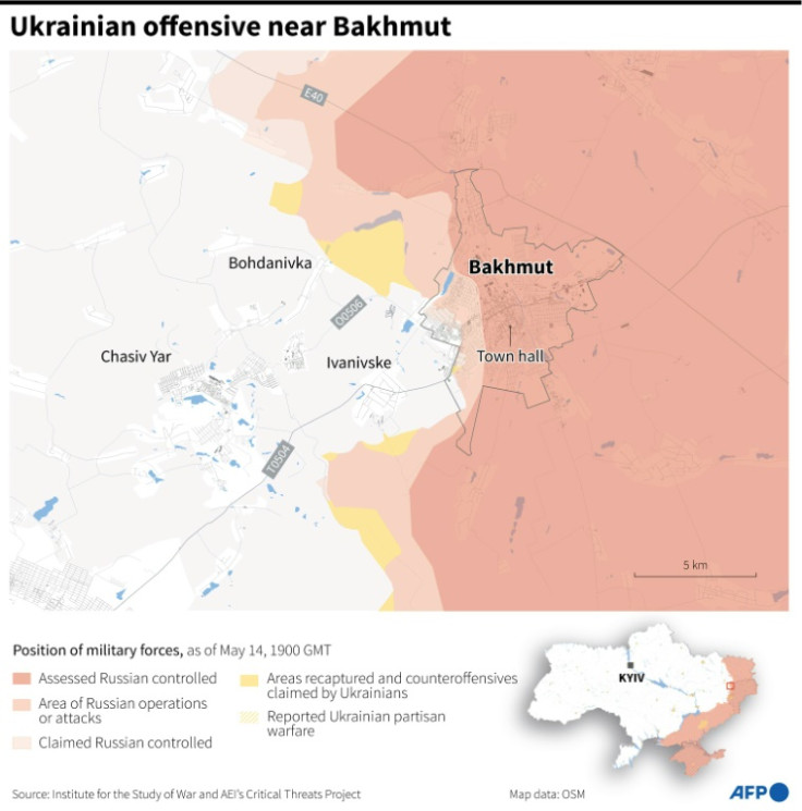 バフムート近郊でのウクライナ軍の攻勢