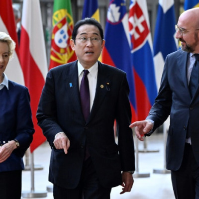 日本の岸田文雄首相とウルズラ・フォン・デア・ライエン氏とシャルル・ミシェル氏の二人のEU首脳も、北朝鮮のミサイルに対する懸念について話し合った。