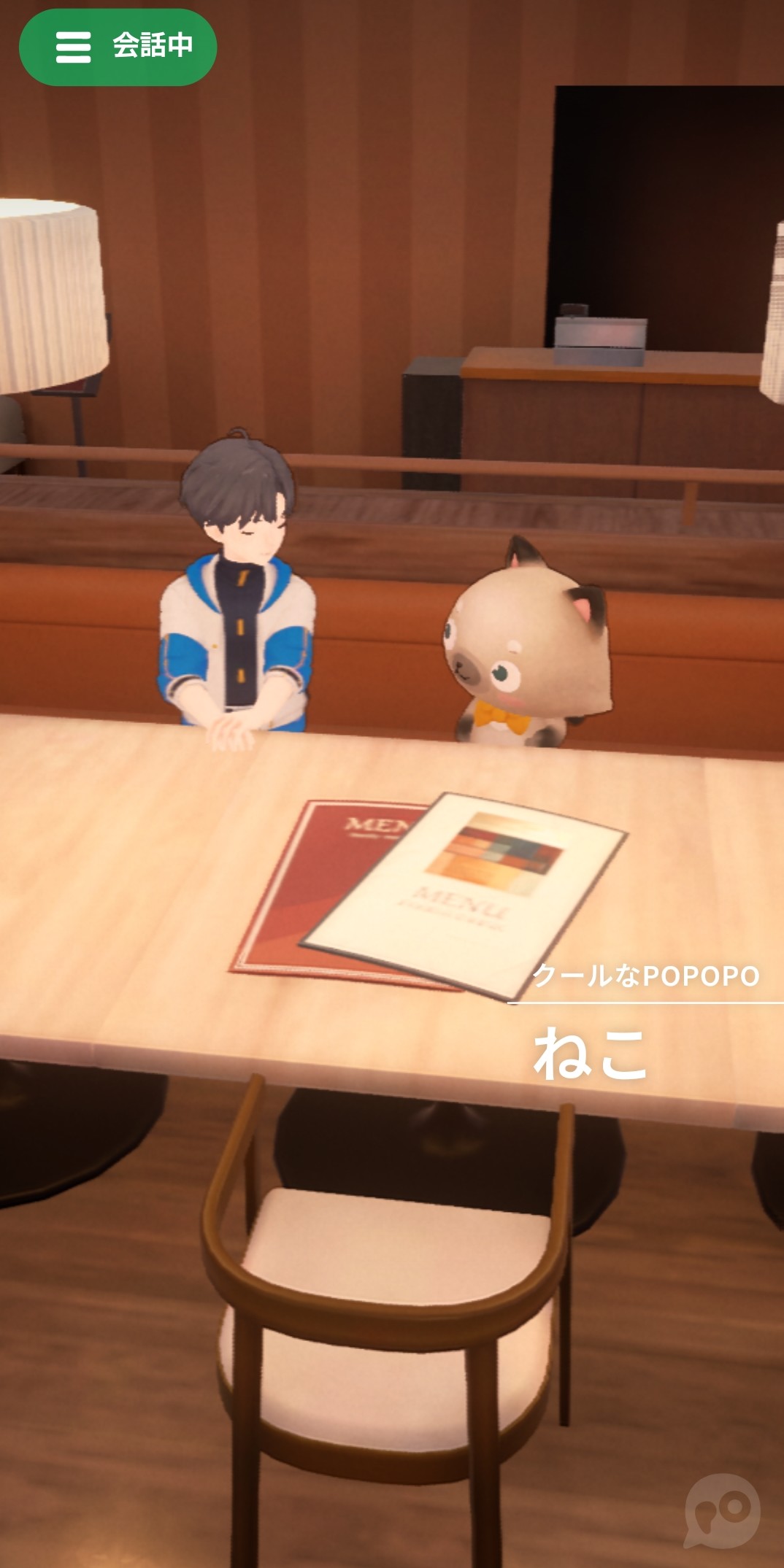 Screenshot of POPOPO, camera-free video call platform, launched on March 